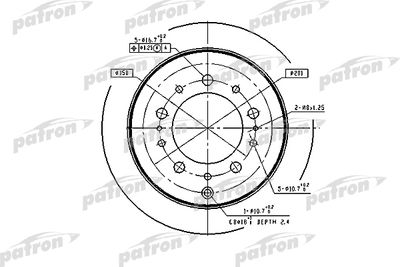 Диск тормозной задний PATRON PBD4483