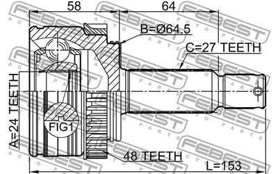 ШРУС наружный FEBEST 1210IX35A48