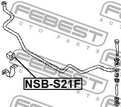 Втулка стабилизатора переднего FEBEST NSBS21F