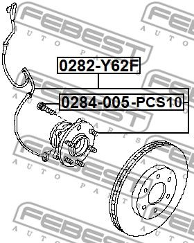 Шпилька колесная FEBEST 0284005PCS10