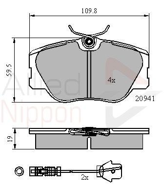 Колодки тормозные задние SCT Germany SP167