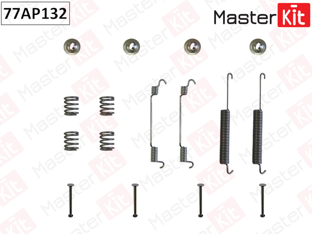Комплект установочный барабанных колодок MASTERKIT 77AP132