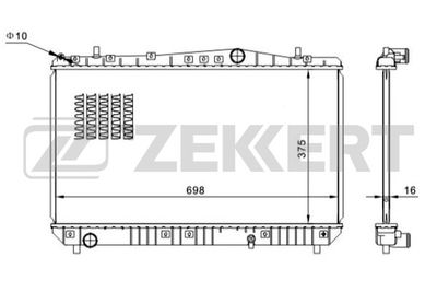 Радиатор охлаждения двигателя Zekkert MK1418