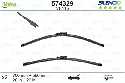Комплект щеток стеклоочистителя VALEO 574329