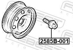 Болт колесный FEBEST 2585B001