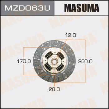 Диск сцепления Masuma MZD063U