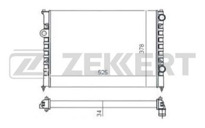 Радиатор охлаждения двигателя Zekkert MK1053