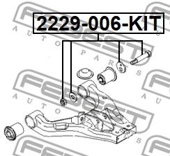 Болт с эксцентриком ремкомплект FEBEST 2229006KIT
