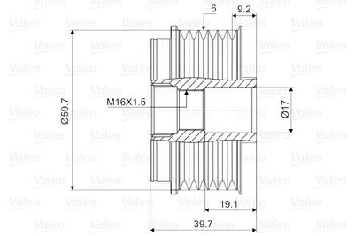 Шкив обгонный генератора VALEO 588021