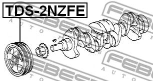 Шкив коленвала FEBEST TDS2NZFE