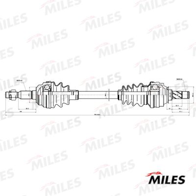 Привод в сборе правый Miles GC02081
