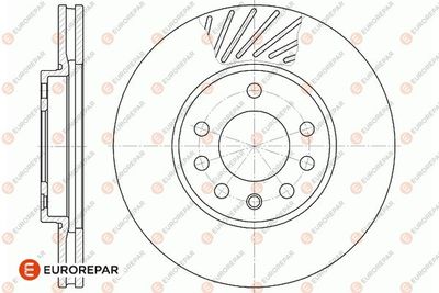 Диск тормозной передний вентилируемый комплект EUROREPAR 1667859280