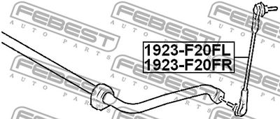 Тяга стабилизатора переднего левая FEBEST 1923F20FL