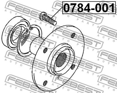 Шпилька колесная FEBEST 0784001