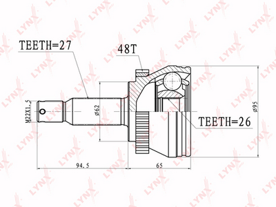 ШРУС LYNXauto CO3633A