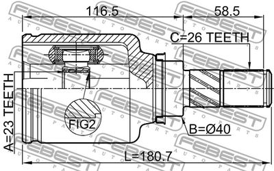 ШРУС внутренний FEBEST 0211F15E