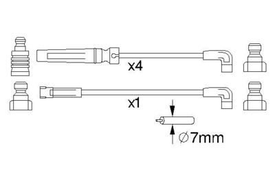 Комплект проводов высоковольтных BOSCH 0986356975