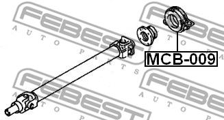 Подшипник подвесной вала карданного FEBEST MCB009