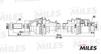 Привод в сборе Miles GC00075