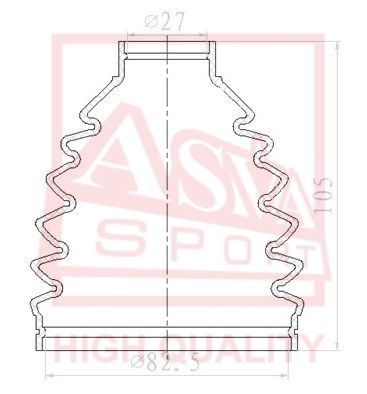 Пыльник ШРУС комплект без смазки ASVA ASBTZZE15