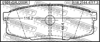Колодки тормозные задние FEBEST 0101GRJ200R