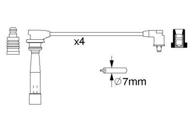Комплект проводов высоковольтных BOSCH 0986356970