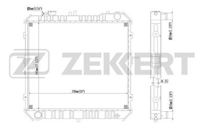Радиатор охлаждения двигателя Zekkert MK1062