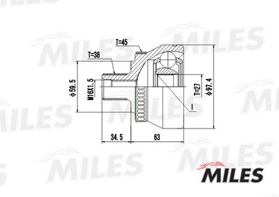 ШРУС наружный Miles GA20036