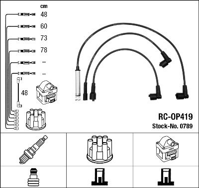 Комплект проводов высоковольтных NGK 0789