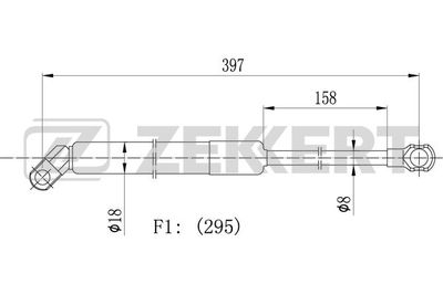 Пружина газовая багажника Zekkert GF2020
