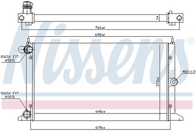 Радиатор системы охлаждения NISSENS 67304