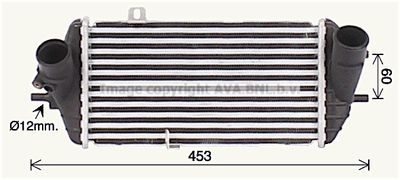 Радиатор интеркулера AVA HY4468