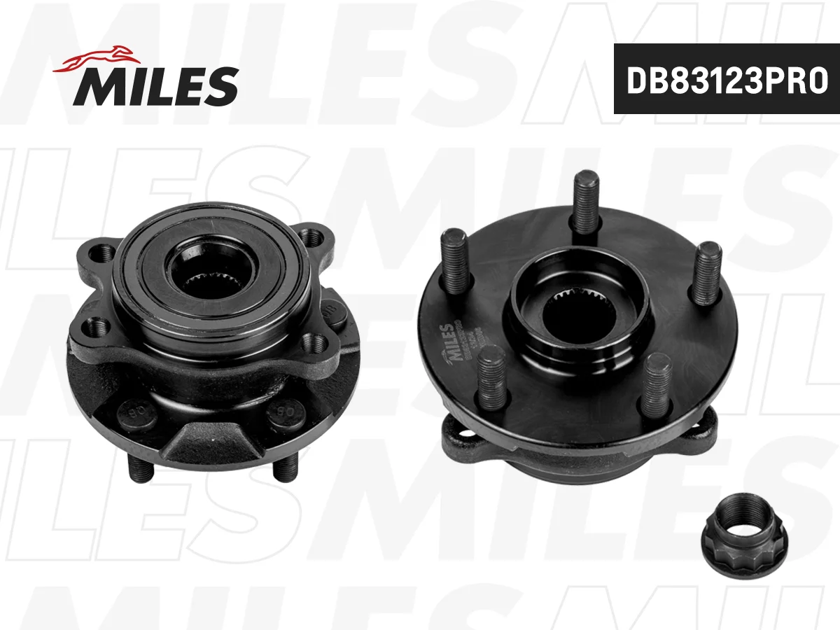 Ступица передняя с подшипником Miles DB83123PRO