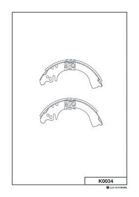 Колодки тормозные барабанные MK KASHIYAMA K0034