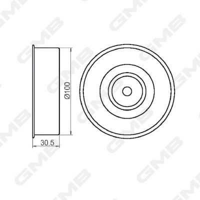 Ролик натяжителя ремня GMB GT10120