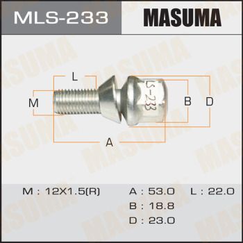 Болт колесный Masuma MLS233