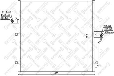 Радиатор кондиционера STELLOX 1045578SX