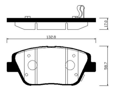 Колодки тормозные дисковые передние HSB HP1045