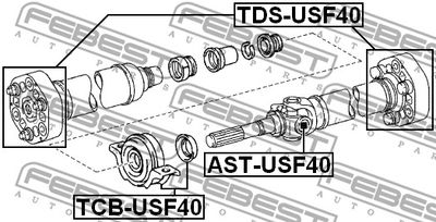Муфта карданного вала FEBEST TDSUSF40
