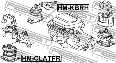 Подушка двигателя правая гидравлическая FEBEST HMKBRH