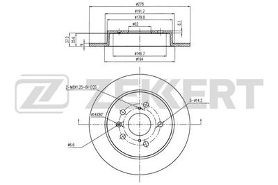 Диск тормозной задний Zekkert BS5854