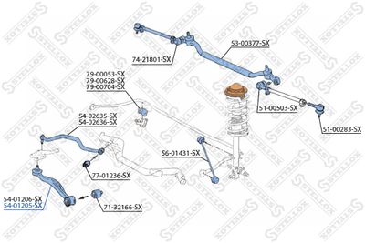 Рычаг нижний правый STELLOX 5401205SX