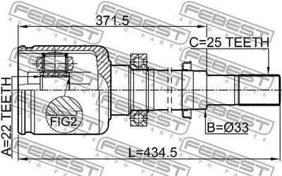 ШРУС внутренний правый FEBEST 2411FLURH