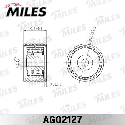 Ролик ремня ГРМ направляющий Miles AG02127