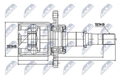 ШРУС наружный правый NTY NPWNS045