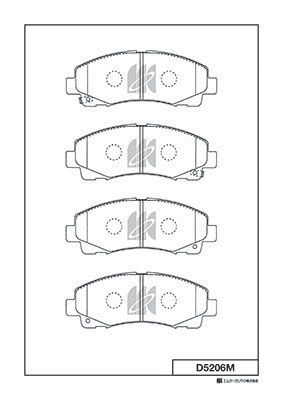 Колодки тормозные дисковые MK KASHIYAMA D5206M