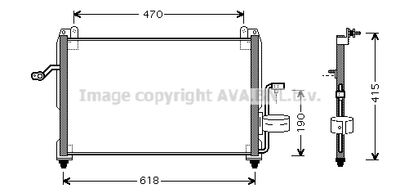 Радиатор кондиционера AVA DW5045