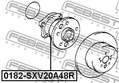 Ступица задняя FEBEST 0182SXV20A48R