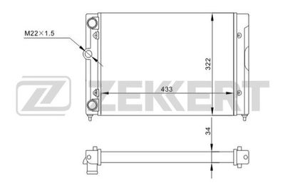 Радиатор охлаждения двигателя Zekkert MK1510