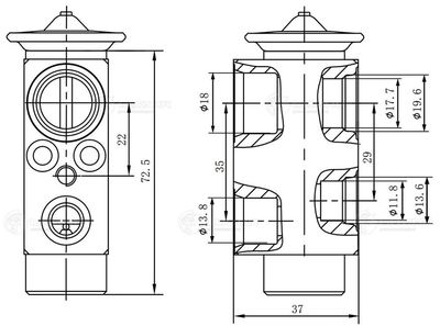 Клапан кондиционера расширительный LUZAR LTRV2626